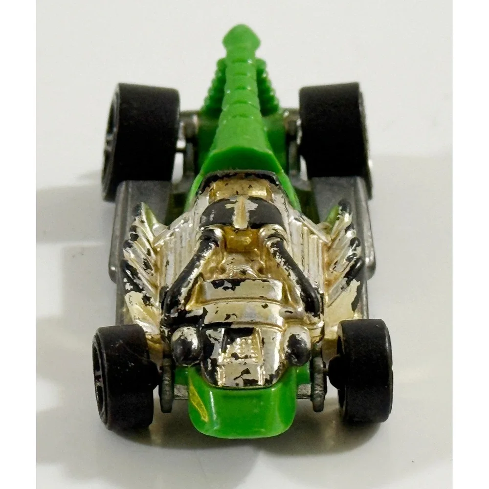 Hot Wheels Ratified Toy Car Kids 1:64 Green Chrome Engine 2004 Mattel Thailand